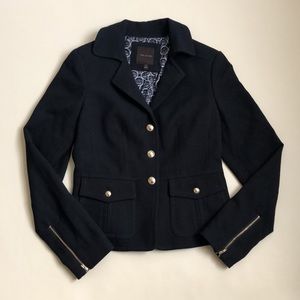 The Limited Jacket Gold Button Zipper Wrists Front Pocket  Sz XS